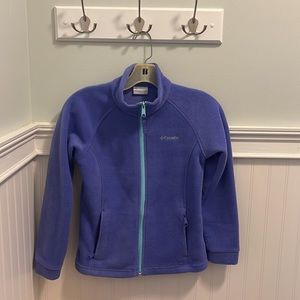 Columbia girls fleece jacket-purple. Like new.